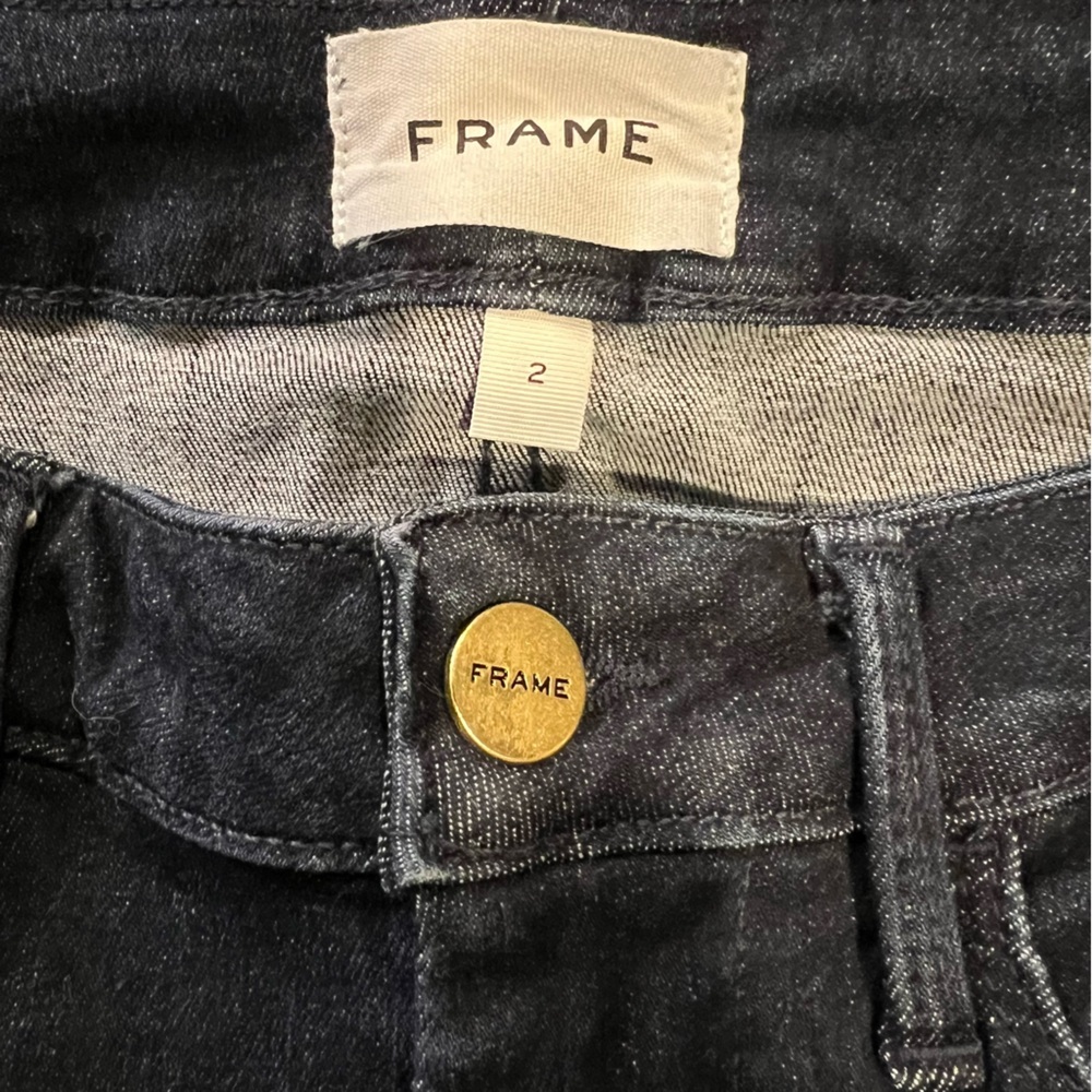Frame Denim Le One Skinny Keller Dark Blue Ankle length Jeans size 29 - Picture 13 of 16